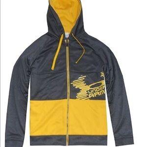 Under Armour Alternator full zip hooded jacket Yellow & gray Size Medium